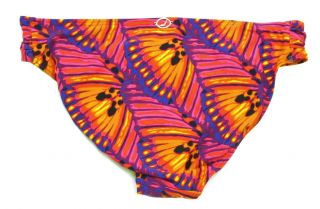 Jantzen Swimsuit Orange Pink Floral Bikini Bottom 305 Sz 8
