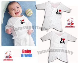 0 3M Infant Baby Boy Girl ★I Love Mama or I Love Papa ★ Newborn Romper Grown