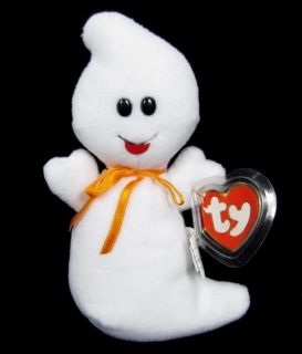 Candy Spelling's Beanie Baby Spook Tag Ghost 1995 4090 Spooky 1st Gen Canadian