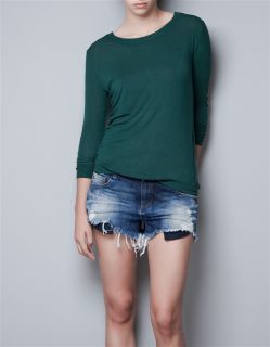 New Womens European Fashion Crewneck Elbow Patch Long Sleeve Shirt 4 Colors B894