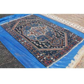 76"X51" Vintage Genuine Hand Woven Persian Area Rug