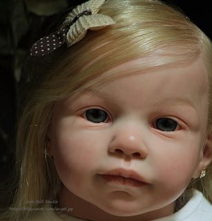 Joo's Reborn Art Doll Toddler Girl Andres by Jannie de Lange Lauscha Glass Eyes