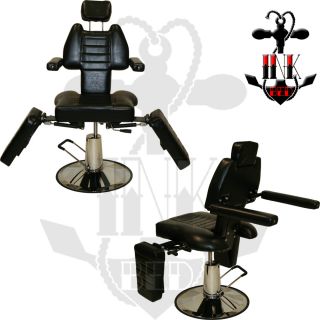 Inkbed Reclining Hydraulic Tattoo Inkchair Ink Chair Adj Stool Trolley Equipment