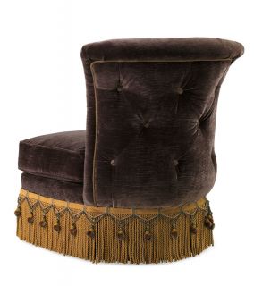 Roma Designer's Traditional Brown Tufted Velvet Sofa Couch Chair Set Living Room