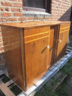 Art Deco c1930's Light Wood Dining Room Suite Table Four Chairs and Sideboard