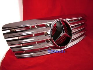 Mercedes Benz W220 S500 S430 S55 Grille Grill 03 06 Chrome AMG 5 Fins Returned