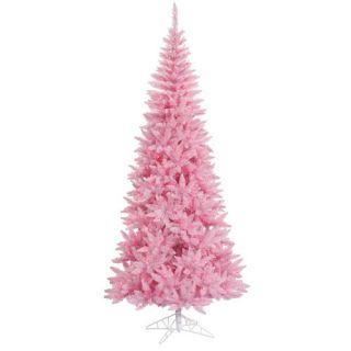 Vickerman 6.5 Pink Slim Fir Artificial Christmas Tree with 400 Mini