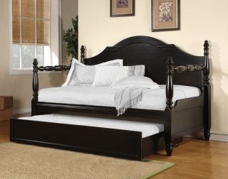 Poster Black Finish Wood Daybed New
