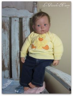 Reborn Berenguer Doll Big Baby Boy RARE "Rosebud Awake"