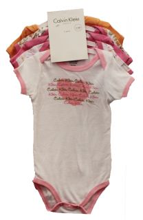 Calvin Klein Layette Baby Girl Infant Five Pack Bodysuit Gift Set on  Aus