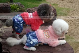Autumn Winter Plush Dog Clothing Coats Cotton Warm Dog Jacket Sweater Clothes