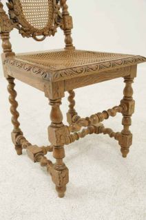 Antique Scottish Carved Oak Barley Twist Hall Desk Occasional Chair