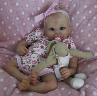 Doves Nursery Realistic Reborn Baby Girl Cradle Kit Holly by Linda Murray