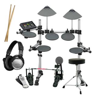 Yamaha DTX500K Electronic Drum Set Kit Double Drum Essentials Bundle