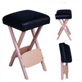 Folding Wooden Portable Massage Table Stool Salon Chair Tattoo Spa Home W18