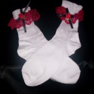 Custom Made Adult Sissy Womens Mens Sexy White Black Red School Girl Anklets