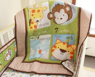 New 3pcs Baby Boy Blue Crib Cot Bedding Set Quilt Bumper Sheet