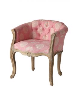French Baroque Damask Accent Vanity Chair Pale Pink Babies Girls Room New 0