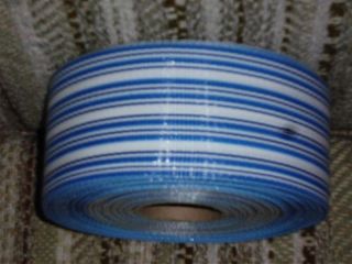 Lawn Chair Webbing Strapping Replacement 3" x 130' 4 Pcs Medium Dark Blue White