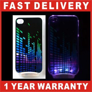 Cool Sense Fashion Flash Light LED Case Cover for iPhone 4 4S Color Change Music