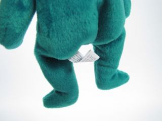 Candy Spelling's Beanie Baby Old Face Teal Green Teddy Bear 1993 1st Gen Tush