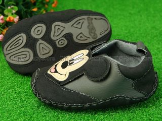 New Toddler Baby Boy Black Cute Mouse Sneakers Shoes 6 9 9 12 Months A700