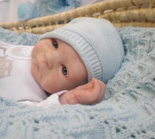 Reborn Newborn Baby 'William' Jase by Olga Auer Baby Art by Alicia Toner