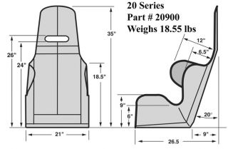 New Kirkey Big Boy Racing Seat Cover Layback 21" Wide IMCA Modified