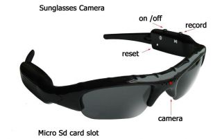 HD Spy Sunglasses Hidden Camera Cam Recorder Mini DV DVR Eyewear TF SD Ext 16GB