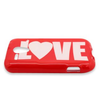 Red Love Case for Kyocera Hydro Edge C5215 Cell Phone Hard Skin Cover