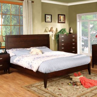 Crystal Lake Brown Cherry Finish Bed Frame Set
