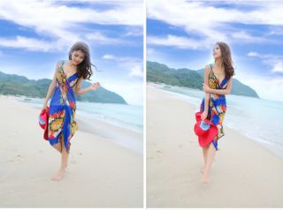 Sexy Fashion Lady Chiffon Wrap Pareo Swimwear Bikini Cover Up Beach Skirt Dress