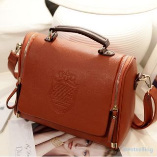 Lady Women's Shoulder Classic UK Crown Leather Handbag Cross Body Bags 11 Colors