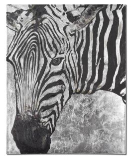Zebra Knows Oversized Hand Painted Canvas Artwork Wall Art XL Home Decor New