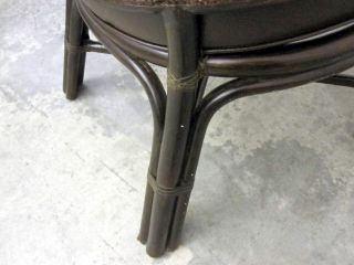 Antique Walnut Bent Wood Wicker Back Barrel Style Chair