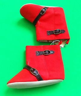 Old Navy Cute Fashion Baby Girl's Red Holiday Boot Size 18 24 Months