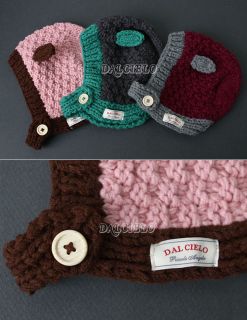 2013 New Baby Boys Girls Lovely Cat Ears Winter Cap Hat Earflaps Around Neck