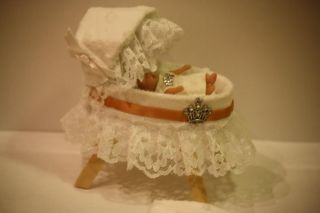 12th OOAK Handmade Royal Baby Doll Nursery Crib Cot Artist Prince Princess