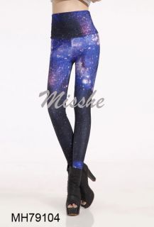 2012 Winter New Fashion Eye Catching Galaxy Pattern Leggings One Size Fits 8 12