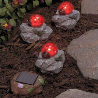 4pc Solar Path LED Light Ladybug Garden Outdoor Yard Lawn Decor Mothers Day Gift