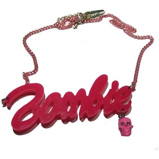 Kreepsville 666 Pink Zombie Necklace Skull Horror Halloween
