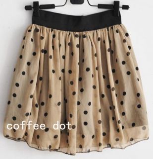 Sweet Lady Waist Chiffon Mini Skirt Floral Leopard Dots