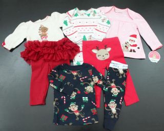 Baby Girl Holiday Christmas Clothes Lot 3 6 months Gymboree Carters Old Navy