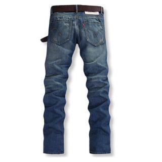 Hot Classic Men Stylish Designed Straight Slim Fit Trousers Casual Jeans Pants