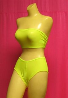 Sexy Tube Top Mini Skirt Booty Shorts Neon Glow Bedroom Exotic Dancer Stripper