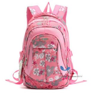 New Children Fashion Boys Girls Flower Print School Bag Rucksack Tour Backpacks