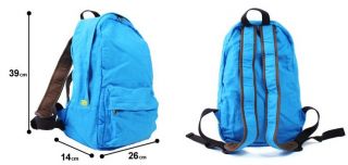 Students Boy Girl Plain 2 Pocket Backpack Rucksack School Bag Many Colors