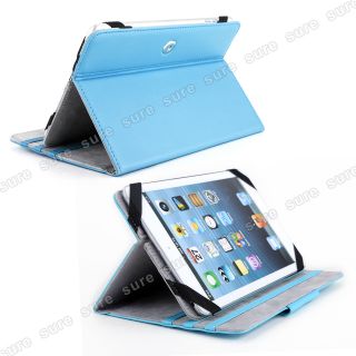 For 7" Samsung Galaxy Tab SCH i800 Leather Case Cover Skin Stand Blue