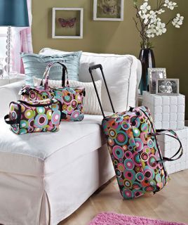 3pc Luggage Rolling Duffel Tote Bag Travel Circle Cosmetic Case Carry on Weekend
