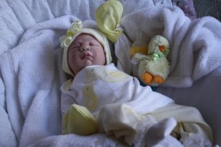OOAK Reborn Baby Girl Newborn Ultra Realism Tummy Plate